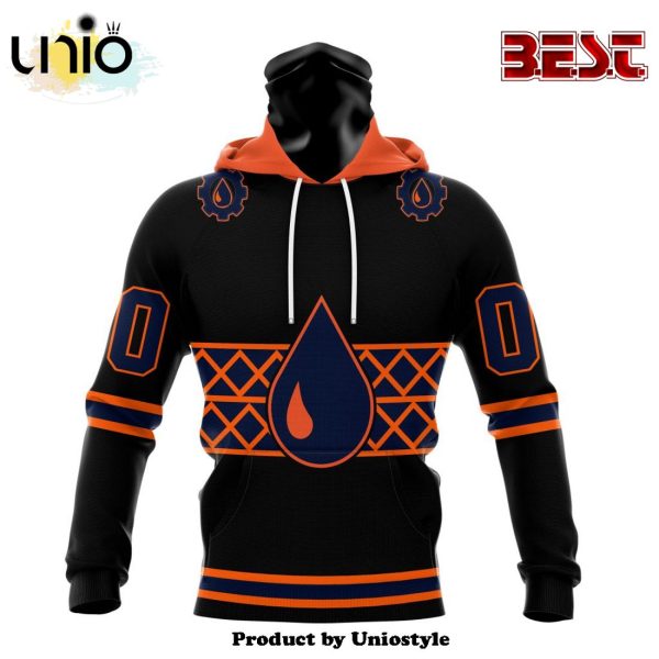 NHL Edmonton Oilers Special Blackout Hoodie Design