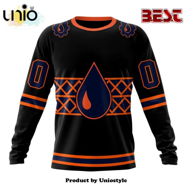 NHL Edmonton Oilers Special Blackout Hoodie Design