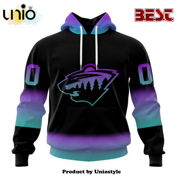 NHL Minnesota Wild Special Blackout Hoodie Design