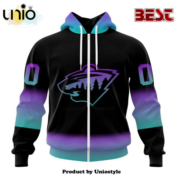 NHL Minnesota Wild Special Blackout Hoodie Design