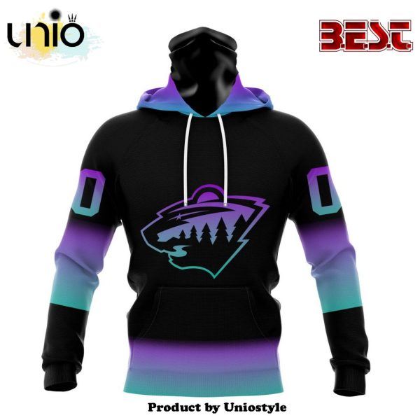 NHL Minnesota Wild Special Blackout Hoodie Design