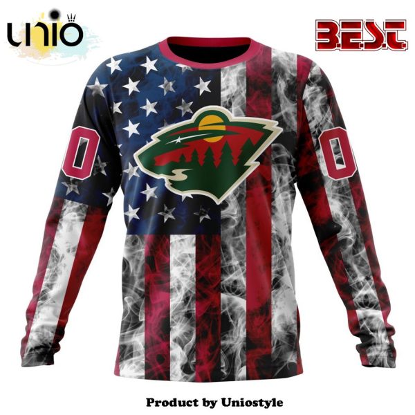 NHL Minnesota Wild Special Design For Independence Day The Fourth Of July Hoodie