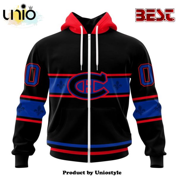 NHL Montreal Canadiens Special Blackout Hoodie Design