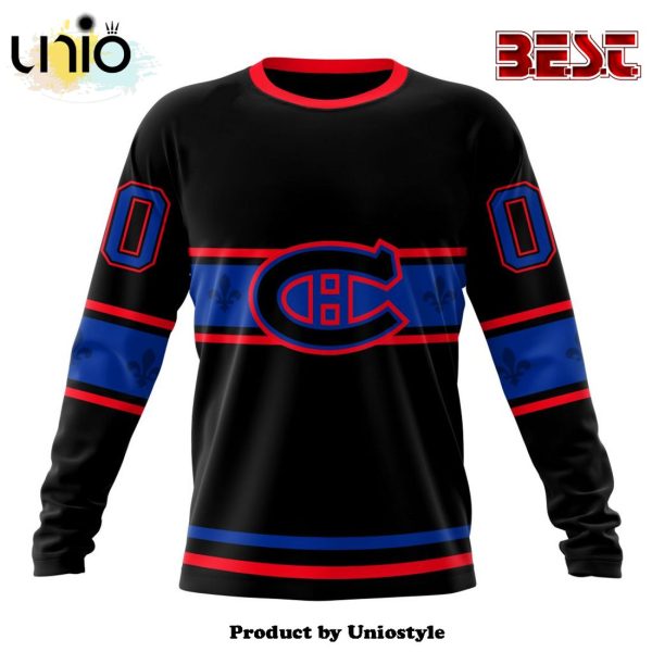 NHL Montreal Canadiens Special Blackout Hoodie Design