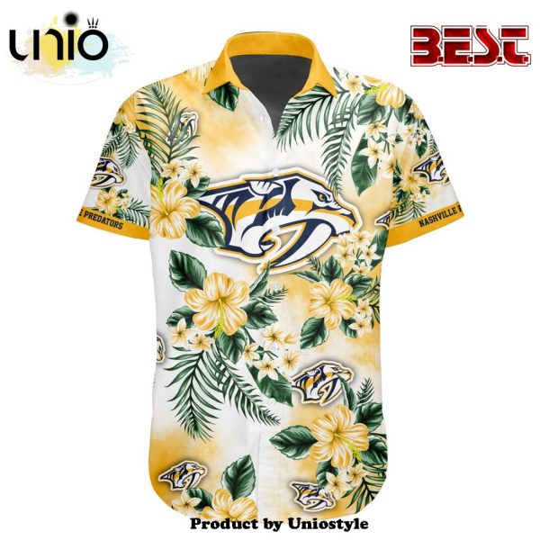 NHL Nashville Predators Premium Design Hawaiian Button Shirt