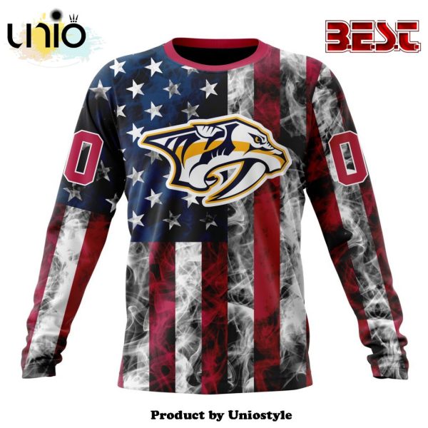 NHL Nashville Predators Special Design For Independence Day The Fourth Of July Hoodie