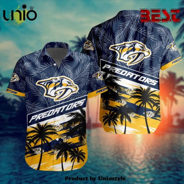 NHL Nashville Predators Special Design Hawaiian Button Shirt