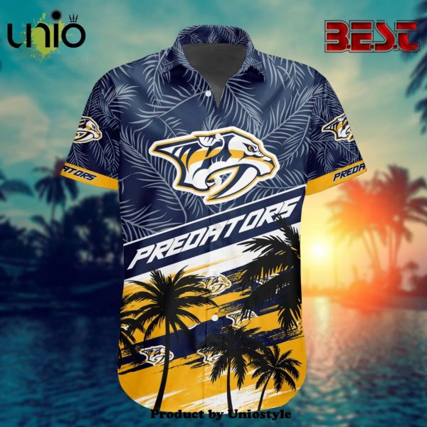 NHL Nashville Predators Special Design Hawaiian Button Shirt