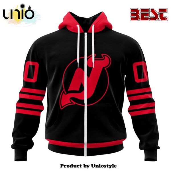 NHL New Jersey Devils Special Blackout Hoodie Design