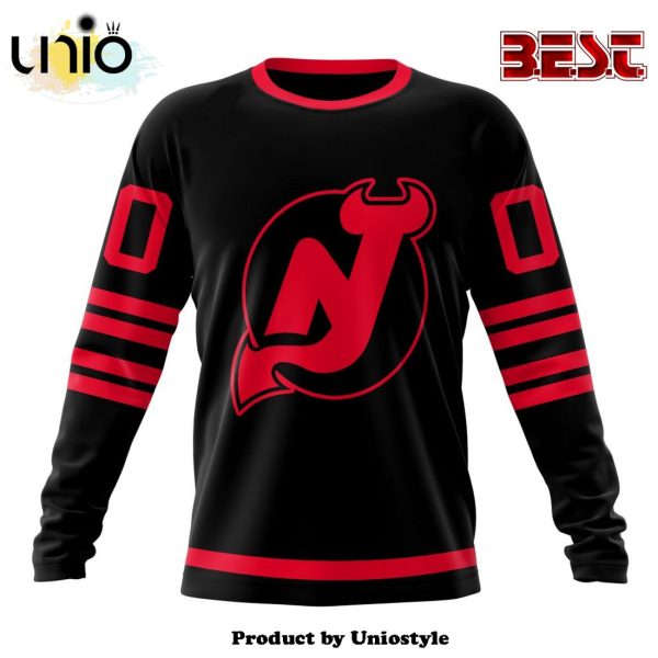 NHL New Jersey Devils Special Blackout Hoodie Design