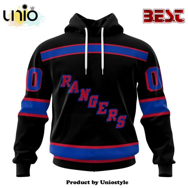 NHL New York Rangers Special Blackout Hoodie Design