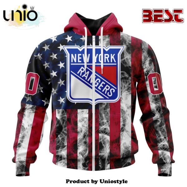 NHL New York Rangers Special Design For Independence Day The Fourth Of July Hoodie