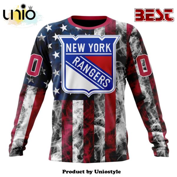 NHL New York Rangers Special Design For Independence Day The Fourth Of July Hoodie