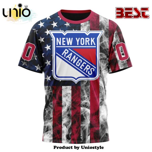 NHL New York Rangers Special Design For Independence Day The Fourth Of July Hoodie