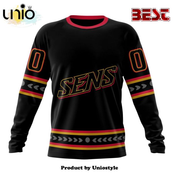 NHL Ottawa Senators Special Blackout Hoodie Design