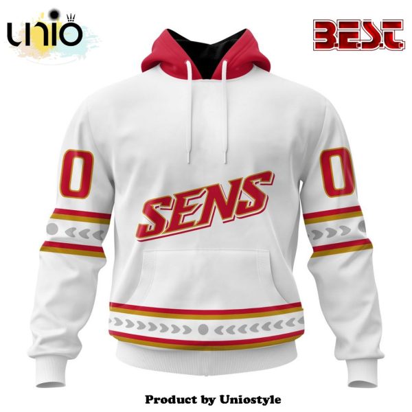 NHL Ottawa Senators Special Whiteout Hoodie Design