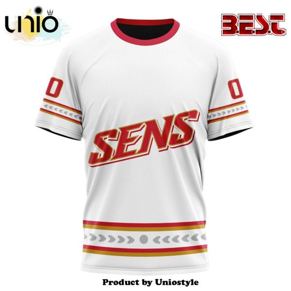 NHL Ottawa Senators Special Whiteout Hoodie Design