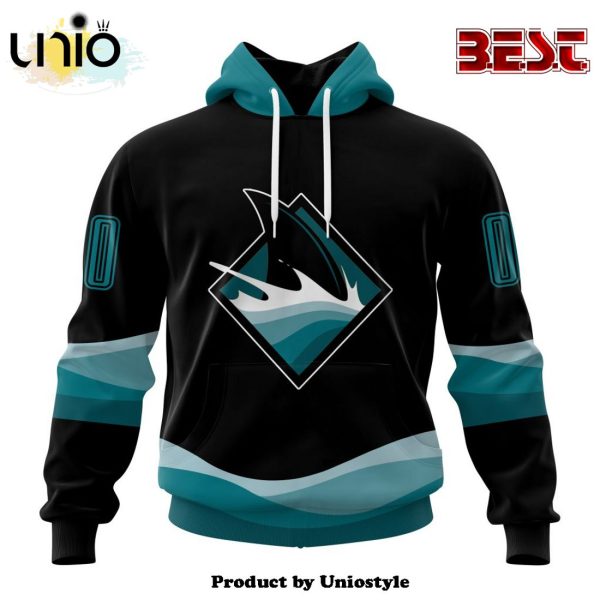 NHL San Jose Sharks Special Blackout Hoodie Design