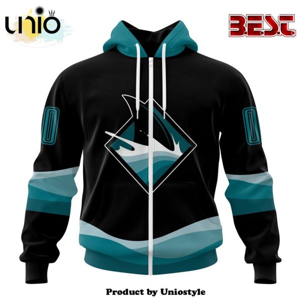 NHL San Jose Sharks Special Blackout Hoodie Design