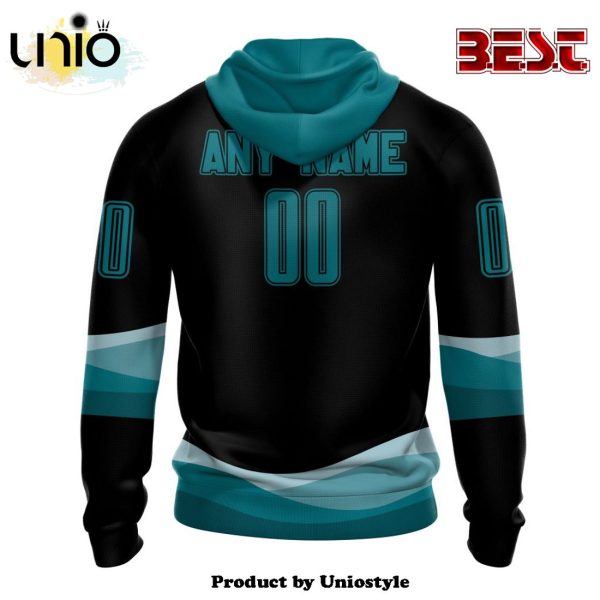 NHL San Jose Sharks Special Blackout Hoodie Design