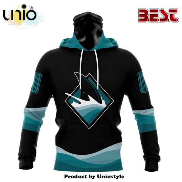 NHL San Jose Sharks Special Blackout Hoodie Design