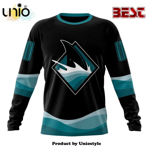 NHL San Jose Sharks Special Blackout Hoodie Design