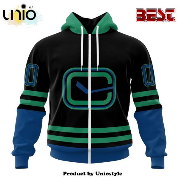 NHL Vancouver Canucks Special Blackout Hoodie Design