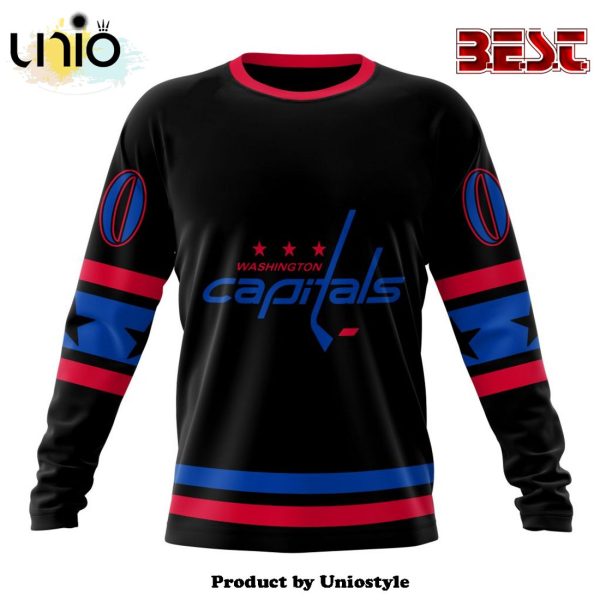 NHL Washington Capitals Special Blackout Hoodie Design