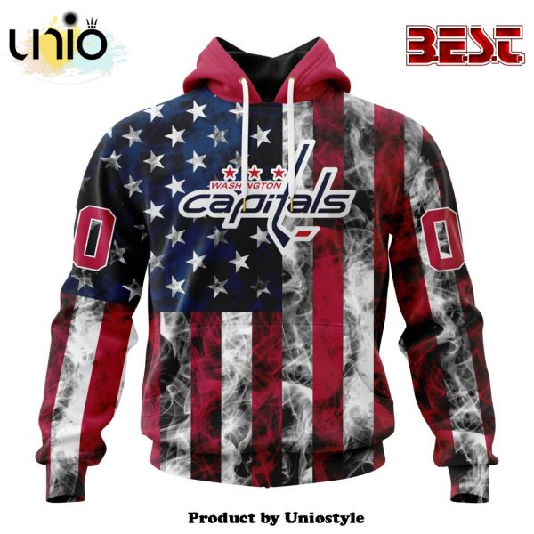 NHL Washington Capitals Special Design For Independence Day The Fourth Of July Hoodie