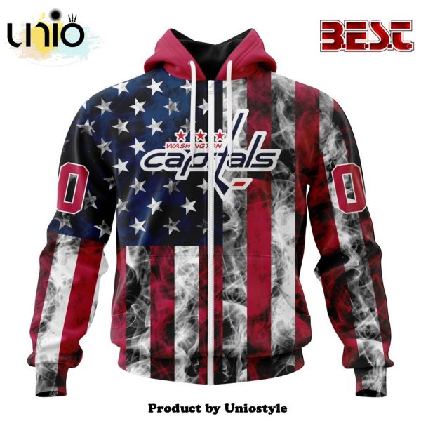 NHL Washington Capitals Special Design For Independence Day The Fourth Of July Hoodie