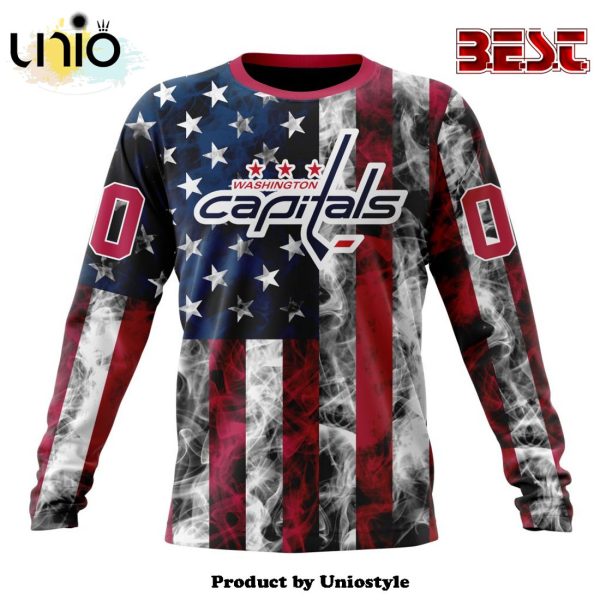 NHL Washington Capitals Special Design For Independence Day The Fourth Of July Hoodie