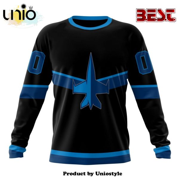 NHL Winnipeg Jets Special Blackout Hoodie Design