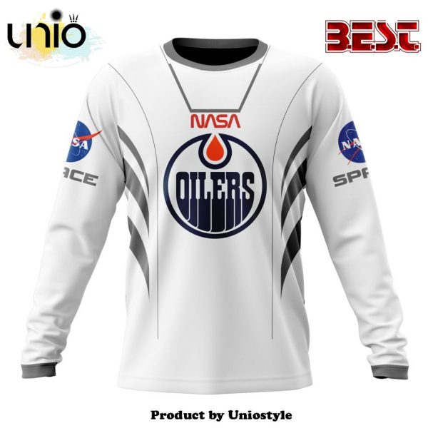 Personalized Edmonton Oilers Hockey Space Force NASA Hoodie