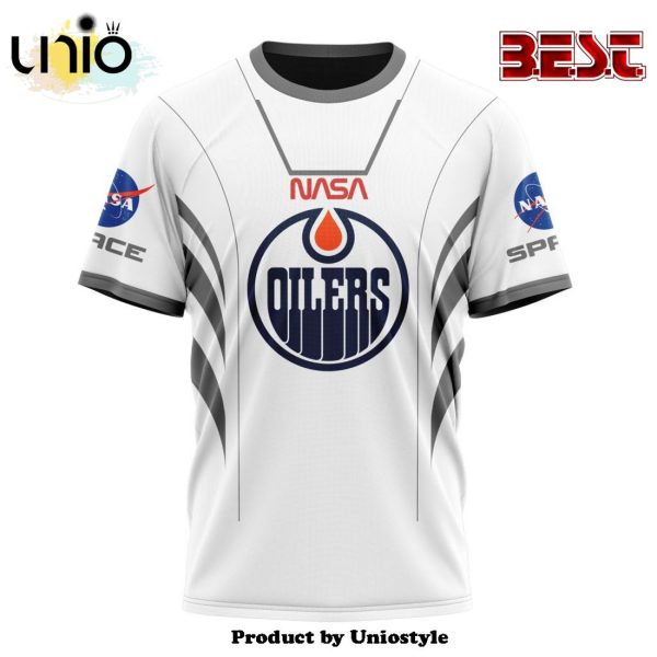 Personalized Edmonton Oilers Hockey Space Force NASA Hoodie