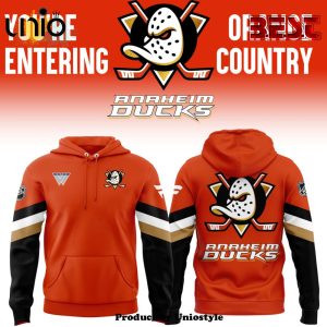 2024 Hockey Anaheim Ducks Orange Country Orange Hoodie, Jogger, Cap