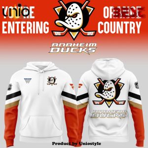 Anaheim Ducks Orange Country White NHL Hoodie, Jogger, Cap
