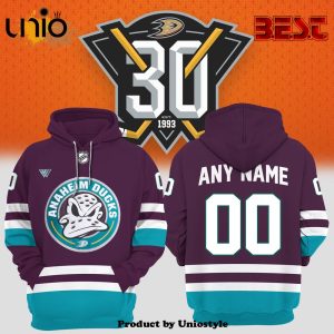 Personalized NHL Anaheim Ducks 30th Anniversary Memories Hoodie
