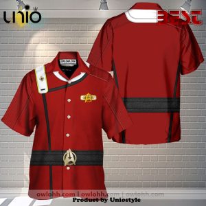 Star Trek Star Trek Admiral Pike Costume Fleece Cool Hawaiian Shirt For Kids, Adult
