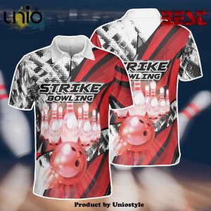 Strike Bowling Team Red Polo For Men