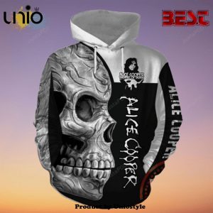 Sugar Skull Alice Cooper Sugar Skull Alice Cooper Rock Hoodie