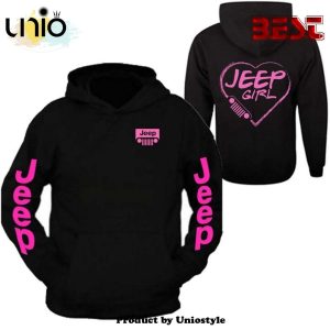 Jeep Girl Hooded Pink All Over Printed Hoodie