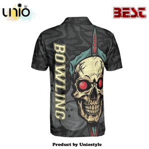 Bowling Skull Vintage Polo For Men