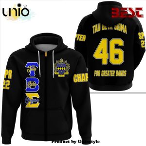 Custom Tau Beta Sigma Black Zip Hoodie