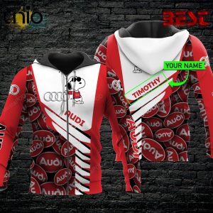 Personalized Audi Snoopy Custom Name 3D All Over Printed Hoodie