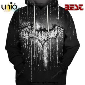 Batman Hoodie Batman Imprint Scratched Black Hoodie