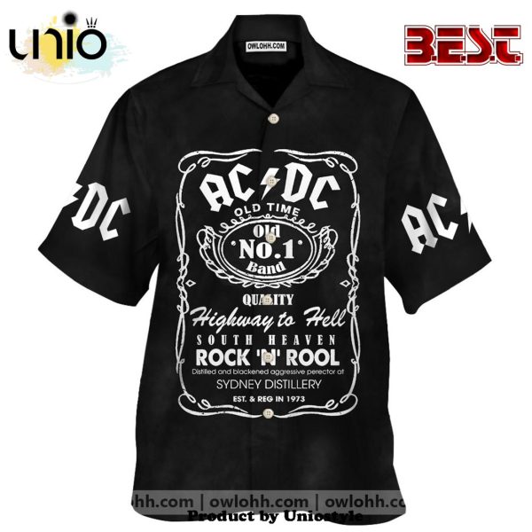 Ac dc Rock Band X Whiskey Hawaiian Shirt For Kids, Adult