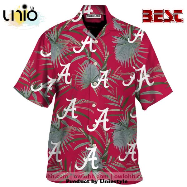 Alabama Crimson Tide All Over Print 3D Hawaiian Shirt For Kids, Adult