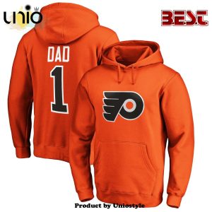 Men’s Orange Philadelphia Flyers Dad Pullover Unisex Hoodie