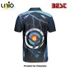 Archery Blue Striped Polo For Men