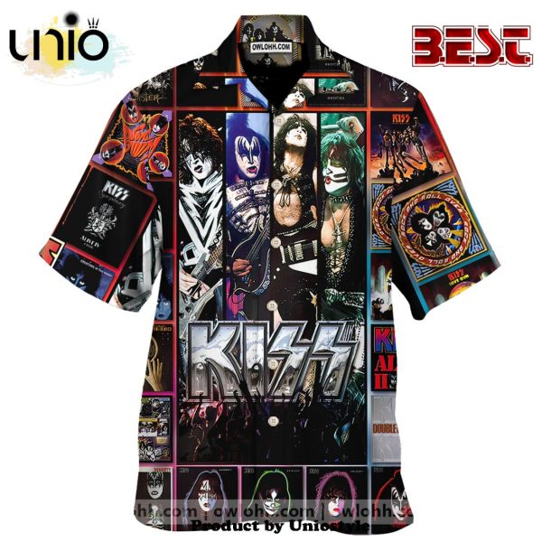 Awesome Kiss The Albums Retro Hawaiian Shirt For Kids, Adult